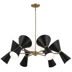 Hängelampen|Wohnzimmerlampen*Elstead Kronleuchter verstellbar B: 98,4 cm 12x Metall E27 Modern