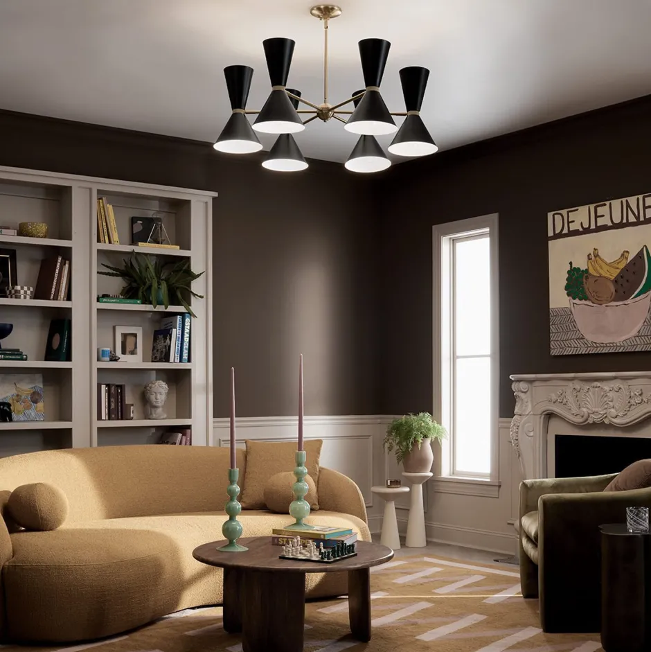 Hängelampen|Wohnzimmerlampen*Elstead Kronleuchter verstellbar B: 98,4 cm 12x Metall E27 Modern