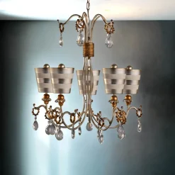 Elstead Kronleuchter VICA in Silber Ø76cm kürzbar Lampe< Hängelampen|Wohnzimmerlampen