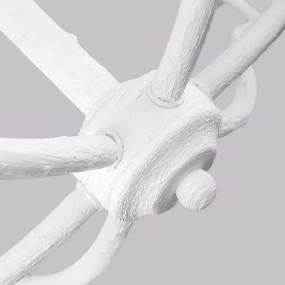 Elstead Kronleuchter Weiß Metall E14 B: 82,9 cm groß Landhausstil< Wohnzimmerlampen|Esszimmer Lampen