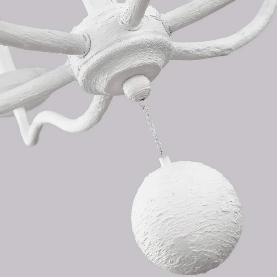 Elstead Kronleuchter Weiß Metall E14 B: 82,9 cm groß Landhausstil< Wohnzimmerlampen|Esszimmer Lampen