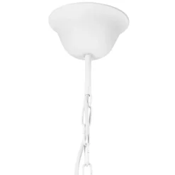 Hängelampen|Kronleuchter*Lamkur Kronleuchter Weiß Rustikal Metall Ø58cm 6-armig E14