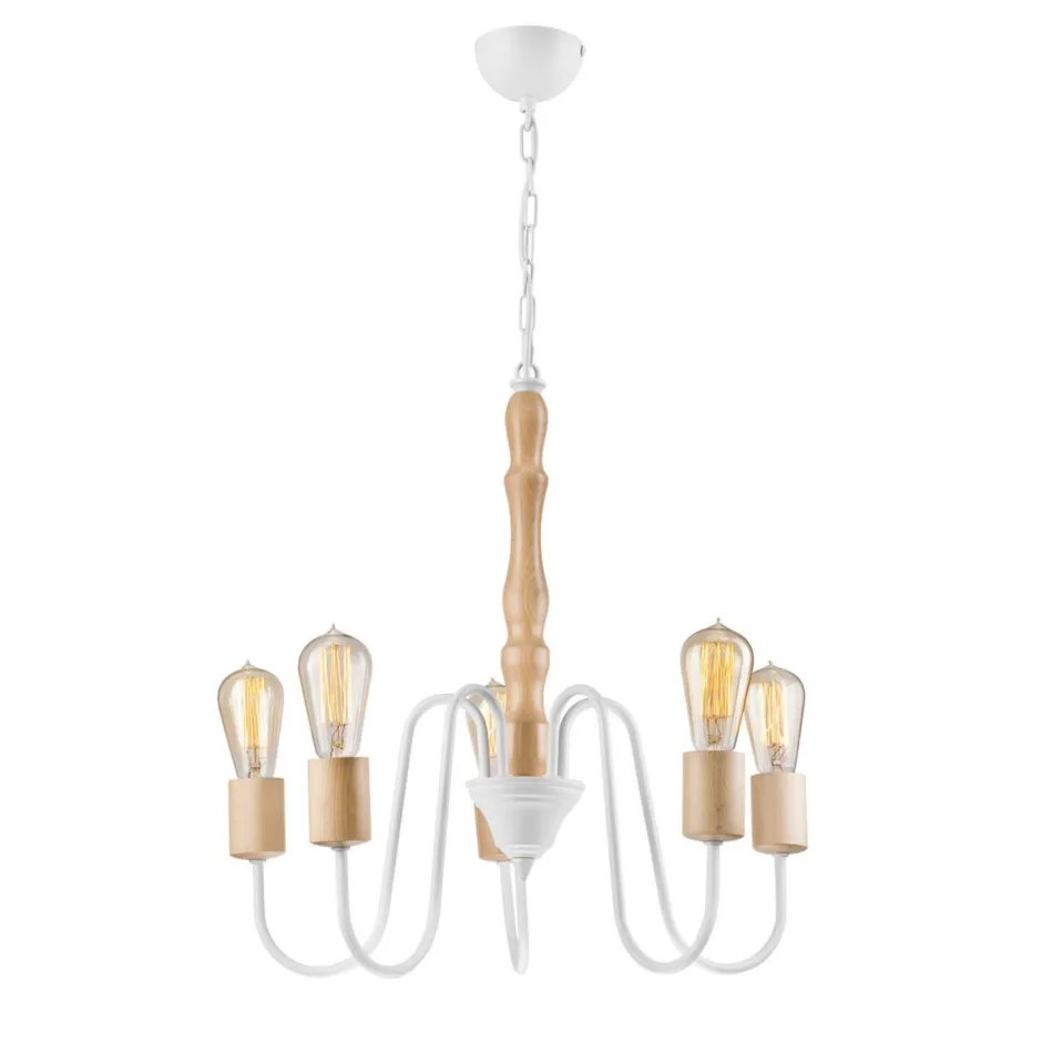 Hängelampen|Holzlampen*Lamkur Kronleuchter Wohnzimmer Hängelampe Holz Esstisch