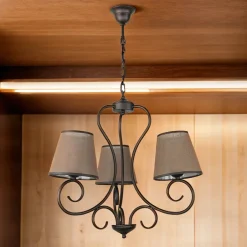 Hängelampen|Esszimmer Lampen*Lamkur Kronleuchter 3xE27 Landhaus Esstisch gemütlich