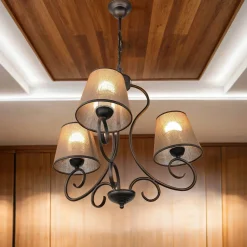 Hängelampen|Esszimmer Lampen*Lamkur Kronleuchter 3xE27 Landhaus Esstisch gemütlich