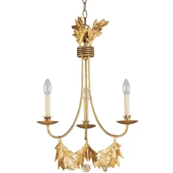 Elstead Kronleuchter YAGMUR vergoldet kürzbar Ø51cm Lampe< Hängelampen|Wohnzimmerlampen