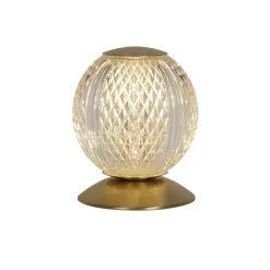 Schlafzimmer Lampen|Metall Lampen*Searchlight Kugel Tischleuchte Metall in Messing 13 cm G9 elegant