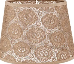 Lampenschirme*Duolla Lampenschirm für Tischlampe Häkel Spitze Ø 19,5 cm