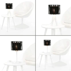 Easylight Lampenschirm für Tischleuchten E27 Ø18cm Schwarz MINA< Lampenschirme