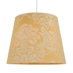 Duolla Lampenschirm Gold Stoff Muster E27 Pendelleuchte< Lampenschirme