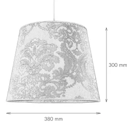 Duolla Lampenschirm Gold Stoff Muster E27 Pendelleuchte< Lampenschirme