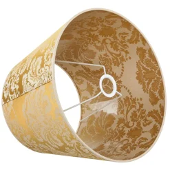 Lampenschirme*Duolla Lampenschirm Gold Stoff Muster E27 Stehleuchte WILLOW