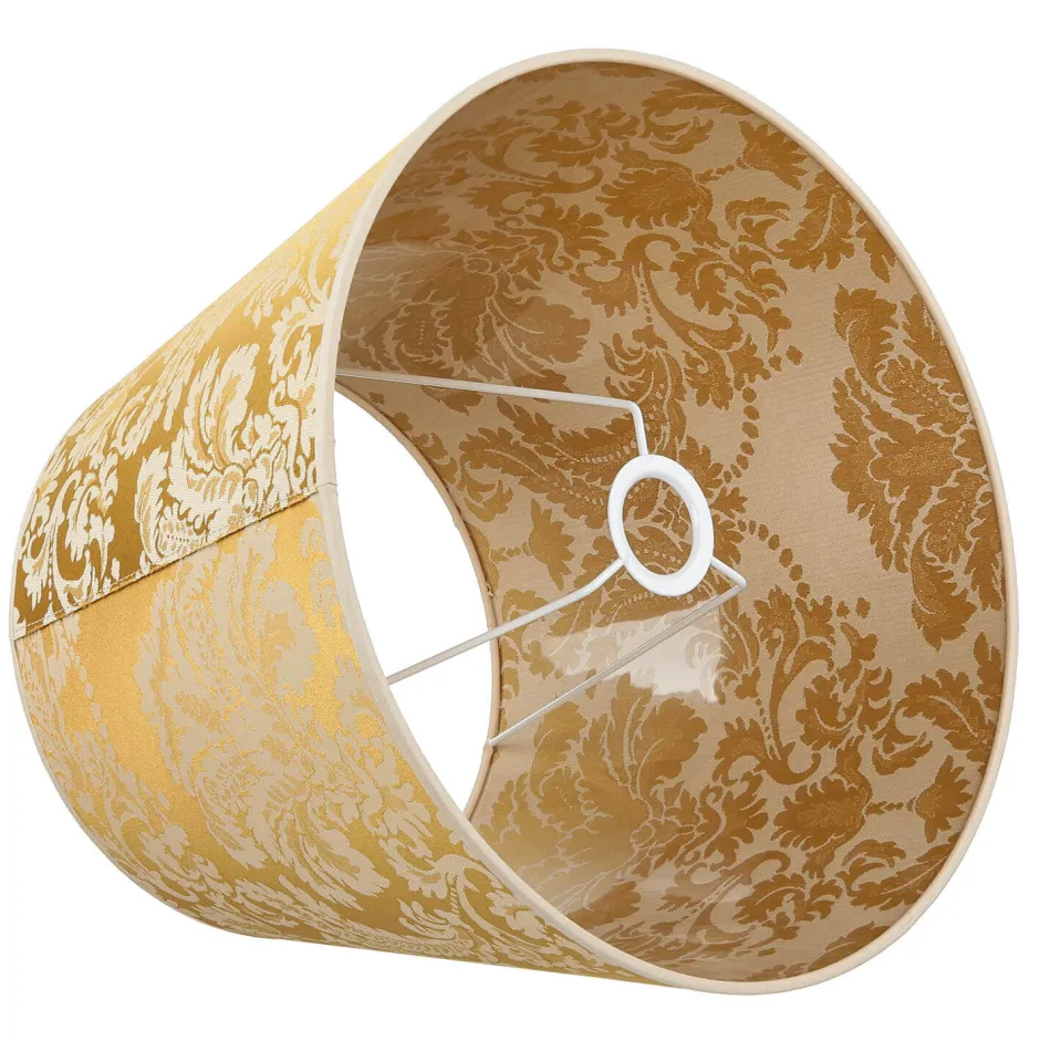 Lampenschirme*Duolla Lampenschirm Gold Stoff Muster E27 Stehleuchte WILLOW
