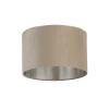 Lampenschirme|Stofflampen*Searchlight Lampenschirm Pendelleuchte Ø 28 cm Taupe Silber Stoff