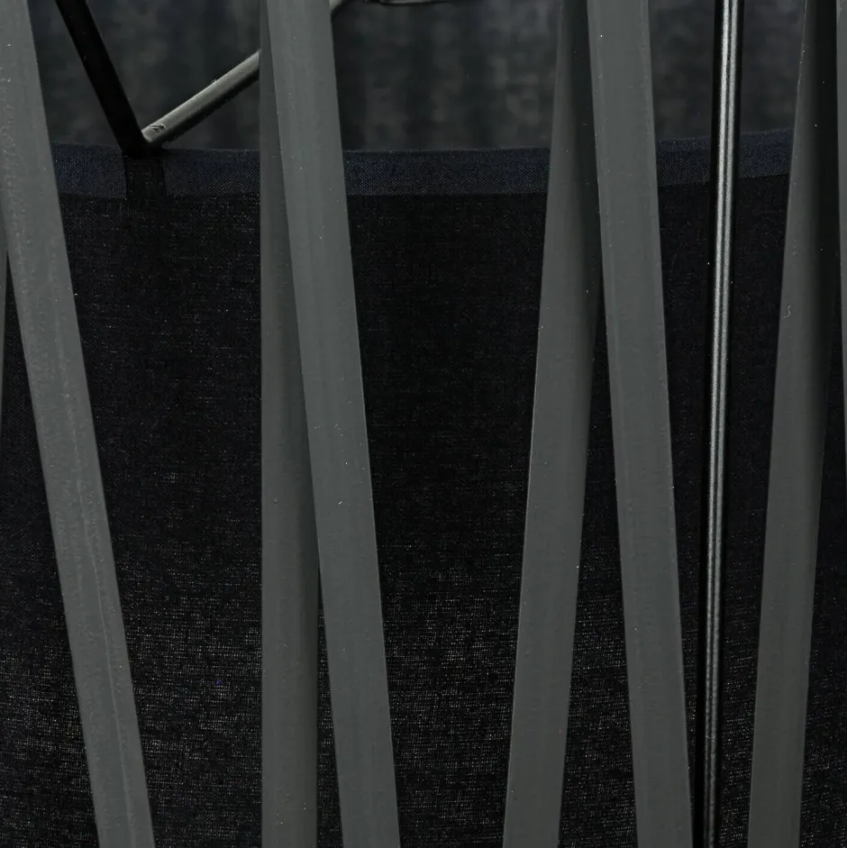 TK Lighting Lampenschirm Schwarz für Stehleuchte E27 Zylinder Ø50cm< Lampenschirme