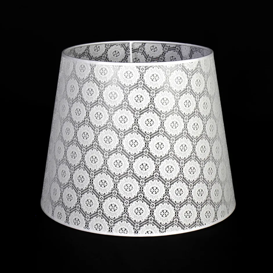 Duolla Lampenschirm Stehlampe Weiß Spitze Textil E27< Lampenschirme