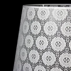 Duolla Lampenschirm Stehlampe Weiß Spitze Textil E27< Lampenschirme