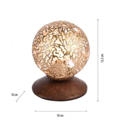 Paul Neuhaus Landhaus Tischlampe Metall Rostbraun Gold 12,5 cm G9< Wohnzimmerlampen|Schlafzimmer Lampen