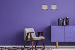 Hängelampen|Bürolampen*Belis Lange Hängelampe Stoff Schwarz Beige E27 50 cm 2-flmg