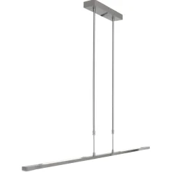 Deckenleuchten|Led Lampen*Steinhauer Lange LED Deckenlampe dimmbar in Stahl 122 cm 4000 K