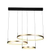 Searchlight Lange LED Pendelleuchte in Schwarz Gold Ringe 112 cm< Wohnzimmerlampen|Esszimmer Lampen