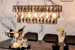 Invicta Interior Lange Pendelleuchte Glas Metall 88 cm E14 Modern< Küchenlampen|Glaslampen