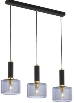Moderne Lampen|Glaslampen*Jupiter Lange Pendelleuchte Metall Glas L:52cm verstellbar