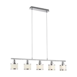 Hängelampen|Bürolampen*Just Light Lange Pendelleuchte Metall Chrom 5-flammig E14 90 cm