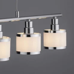 Hängelampen|Bürolampen*Just Light Lange Pendelleuchte Metall Chrom 5-flammig E14 90 cm