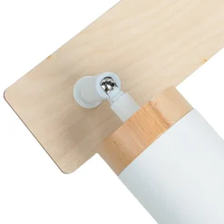 Lampen Aus Aller Welt|Küchenlampen*Emibig Langer Strahler Wohnzimmer L:72cm Weiß mit Holz GU10