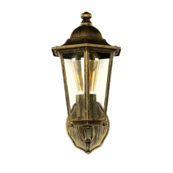 Rustikale Lampen|Rustikale Außenleuchten*Easylight Laterne Außenleuchte E27 rustikal Gold Antik PARIS