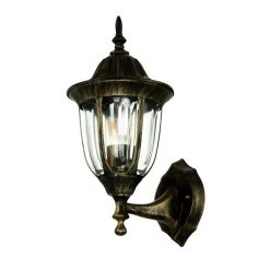 Rustikale Lampen|Rustikale Außenleuchten*Easylight Laterne Wandleuchte Außen Gold Antik E27 IP44 MILANO