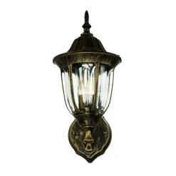 Rustikale Lampen|Rustikale Außenleuchten*Easylight Laterne Wandleuchte Außen Gold Antik E27 IP44 MILANO