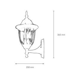 Rustikale Lampen|Rustikale Außenleuchten*Easylight Laterne Wandleuchte Außen Gold Antik E27 IP44 MILANO