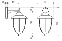 Rabalux Laternen Wand-Außenleuchte E27 MADRID Antik< Gartenlaternen|Außenwandleuchten