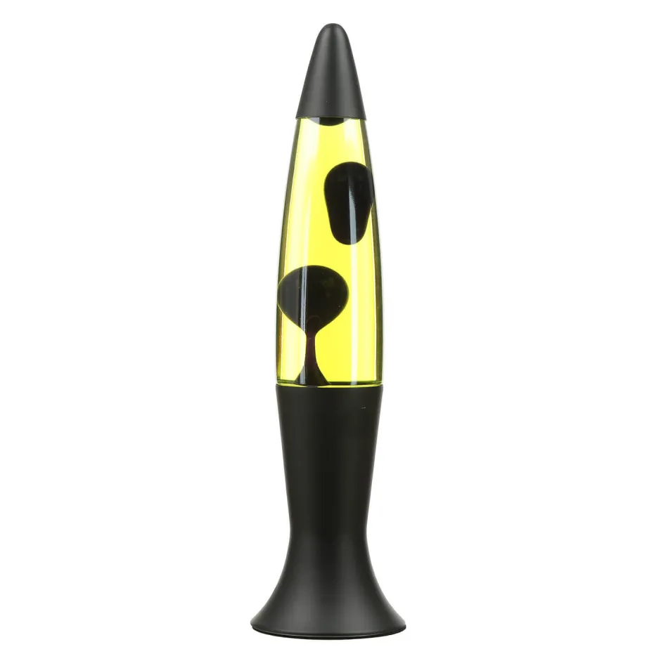 Lavalampen*Easylight Lavalampe Lila Gelb Schwarz 40 cm Retro dekorativ ROXY