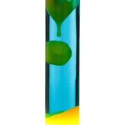 Retro Lampen|Lavalampen*Easylight Lavalampe YVONNE Blau Gelb farbenfroh H:38cm