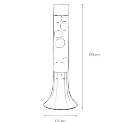 Retro Lampen|Lavalampen*Easylight Lavalampe YVONNE Blau Gelb farbenfroh H:38cm
