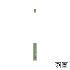 Just Light LED Akku Pendelleuchte Grün Metall Touch Dimmen 3000 K< Hängelampen|Led Lampen