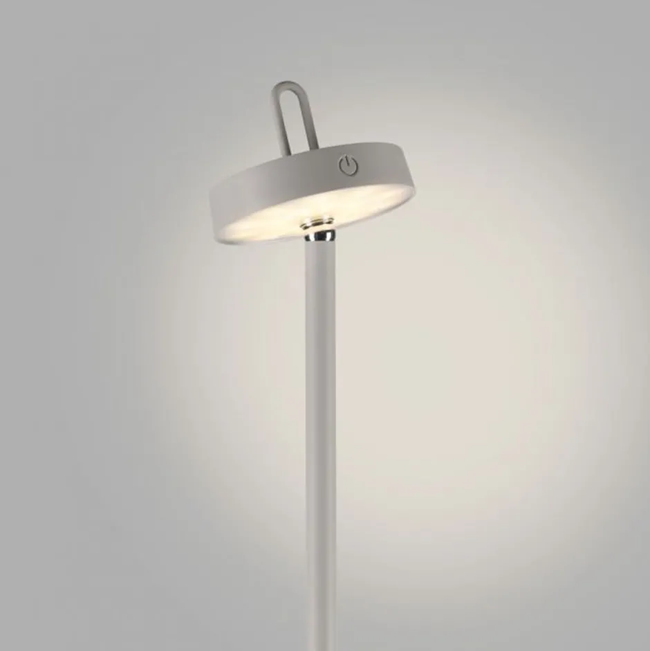 Just Light LED Akku Stehlampe Greige Dimmer Touch IP44 125,2 cm< Led Lampen|Metall Lampen