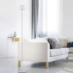 Led Lampen|Stehlampen*Just Light LED Akku Stehlampe Weiß IP54 125 cm Touch Dimmen 3000 K