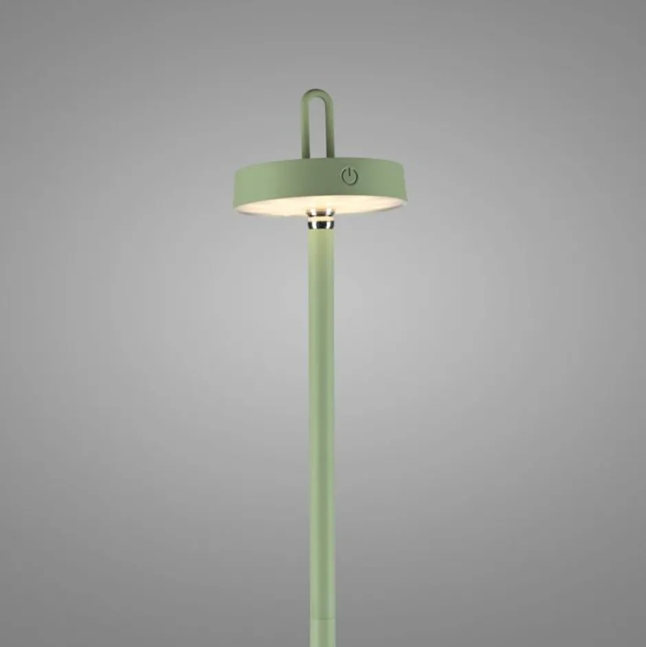 Just Light LED Akku Stehleuchte Grün Dimmer Touch IP44 125,2 cm< Led Lampen|Metall Lampen
