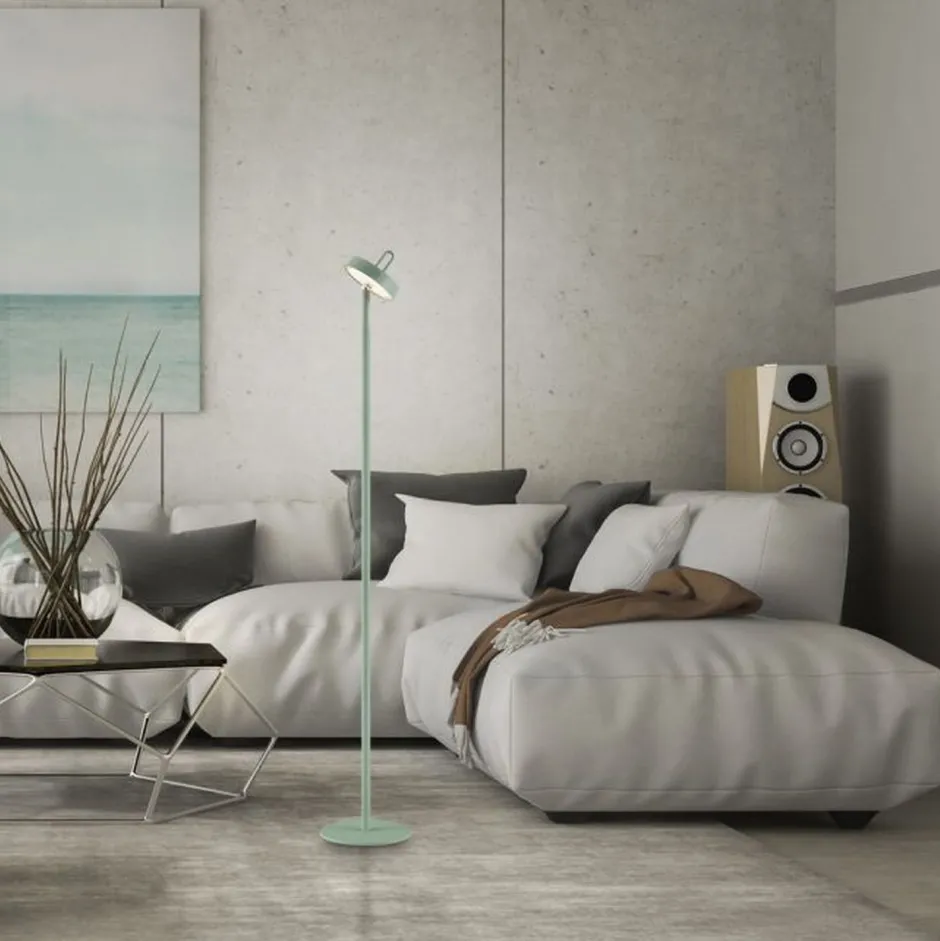 Just Light LED Akku Stehleuchte Grün Dimmer Touch IP44 125,2 cm< Led Lampen|Metall Lampen