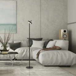 Led Lampen|Metall Lampen*Just Light LED Akku Stehleuchte Schwarz Dimmer Touch IP44 125,2 cm