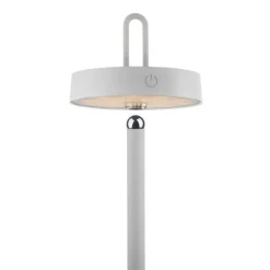 Led Lampen|Metall Lampen*Just Light LED Akku Stehleuchte Weiß Dimmer Touch IP44 125,2 cm