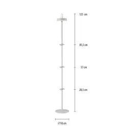 Led Lampen|Metall Lampen*Just Light LED Akku Stehleuchte Weiß Dimmer Touch IP44 125,2 cm