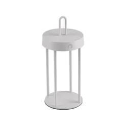 Led Lampen|Schlafzimmer Lampen*Just Light LED Akku Tischlampe Aluminium dimmbar IP44 28,4 cm Weiß