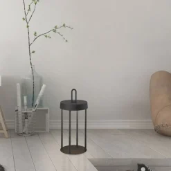 Just Light LED Akku Tischlampe Aluminium dimmbar IP44 2 W Schwarz< Led Lampen|Schlafzimmer Lampen