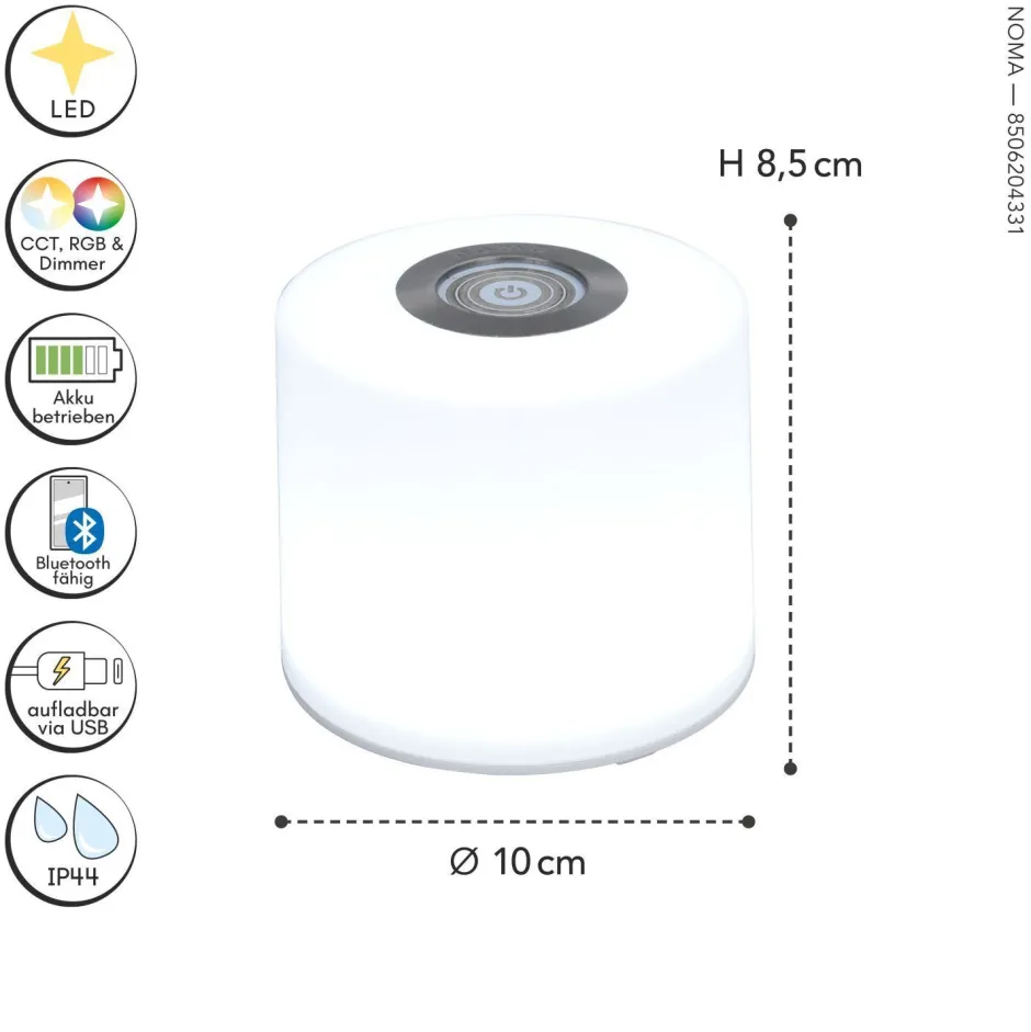 Led Außenleuchten|Moderne Außenleuchten*Eco-Light LED Akku Tischlampe dimmbar 8,5 cm IP44 2700-6500 K 2 W