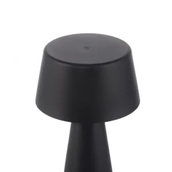 Schlafzimmer Lampen|Tischlampen*Just Light LED Akku Tischlampe dimmbar Touch IP54 Schwarz 28,9 cm